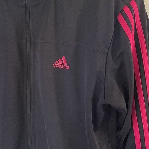 Adidas Track Beckenbauer Jacket SMALL Black Raspberry Pink Full‎ Zip 2007 - Picture 3 of 7